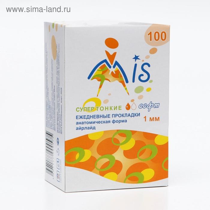 Прокладки ежедневные "Mis" супер тонкие айрлайд софт анатомическая форма, 100 шт.