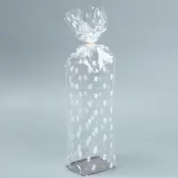 Пакет подарочный новогодний с жёстким дном &laquo;Ёлочки&raquo;, 6 х 8 х 30 см