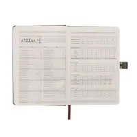 Ежедневник недатированный формат А5, с хлястиком, 80л, линия, пвх, Черный