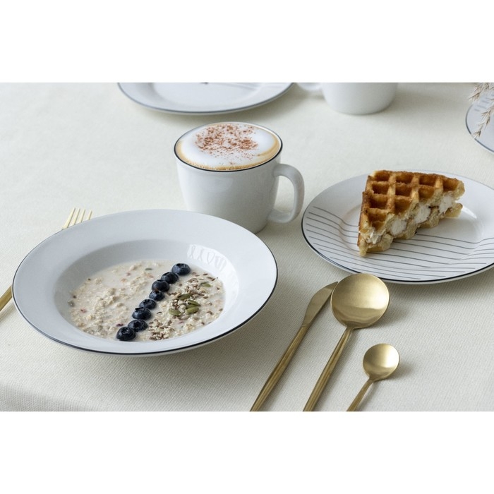 Тарелка керамическая &laquo;С любовью&raquo;, 20 см, цвет белый