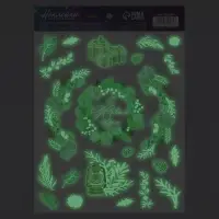 Наклейки новогодние, интерьерные со светящимся слоем &laquo;С Новым годом&raquo;, 21 х 29.7 см