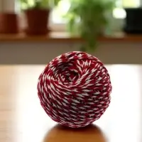 Шнур "Шпагат" длина 100м, d=2мм, хлопок, цвет красно-белый