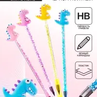Карандаш чернографитный НВ, ВЕЧНЫЙ, Динозавры МИКС