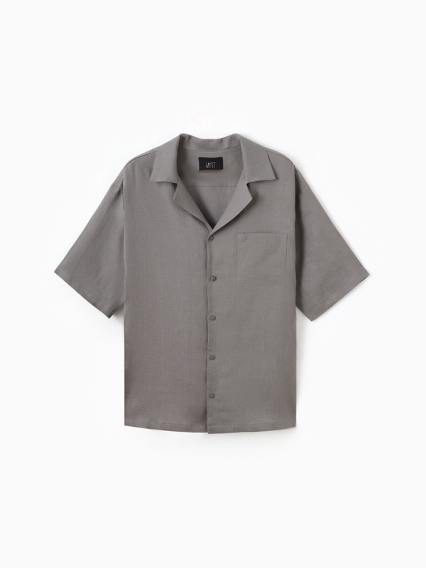 Рубашка мужская с коротким рукавом MIST р.56, серый