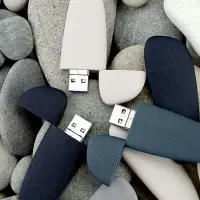 Флешка Pebble Universal, USB 3.0, серо-синяя, 32 Гб