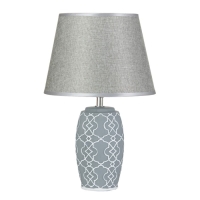 Настольная лампа "Камила" Е14 40Вт серо-белый 22х22х35 см RISALUX