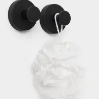 Набор крючков металлических на вакуумной присоске 2 шт, цвет черный