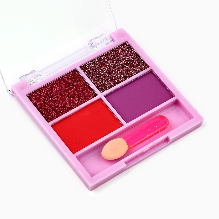 Набор детской косметики с кольцом «Сладкий виноград», тени 4 цв по 1,5 гр, блеск 10 гр, тон прозрачный Набор детской косметики с кольцом «Сладкий виноград», тени 4 цв по 1,5 гр, блеск 10 гр, тон прозрачный