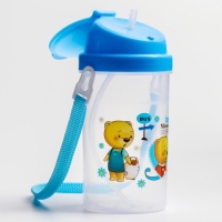 Поильник детский с силиконовой трубочкой, 350 мл., цвет МИКС Поильник детский с силиконовой трубочкой, 350 мл., цвет МИКС