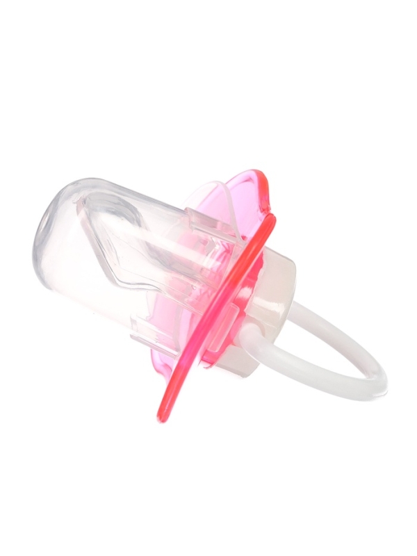 Пустышка ортодонтическая, с колпачком, от 3 мес., цвет розовый/фиолетовый