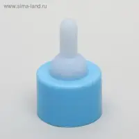 Бутылочка для вскармливания грызунов 30 мл с силиконовой соской (короткий носик), голубая