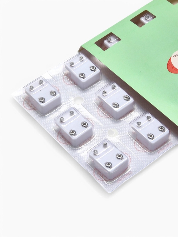 Пирсинг в ухо &laquo;Гвоздик&raquo;, цвет белый в серебре (неделимая фасовка 12 пар, цена за шт)