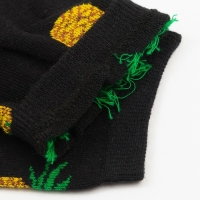 Носки женские &laquo;Ананас&raquo;, цвет чёрный, размер 23-25