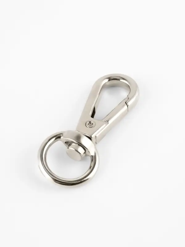 Карабины металл 6,2гр 4,2*1,6см/12*2мм (наб 2шт цена за наб) серебряный TR