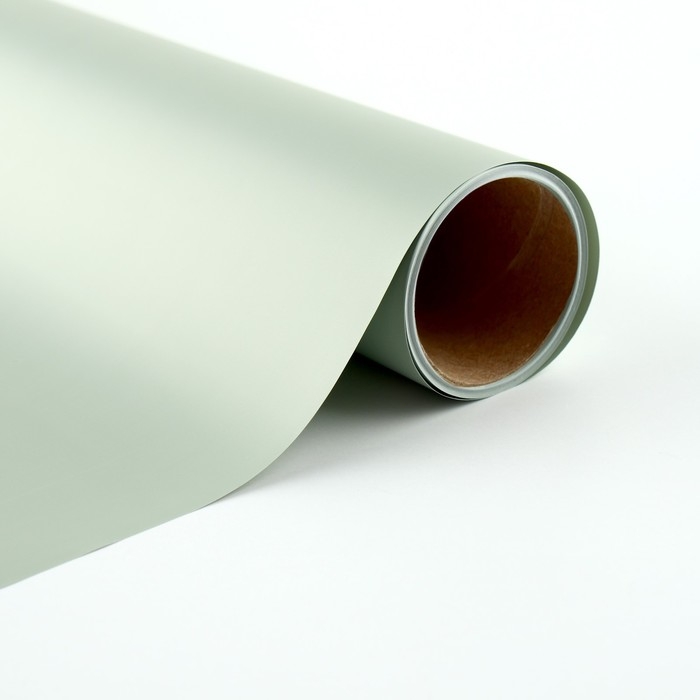 Плёнка для цветов упаковочная матовая &laquo;Фисташковая&raquo;, 0.5 x 8 м, 55 мкм
