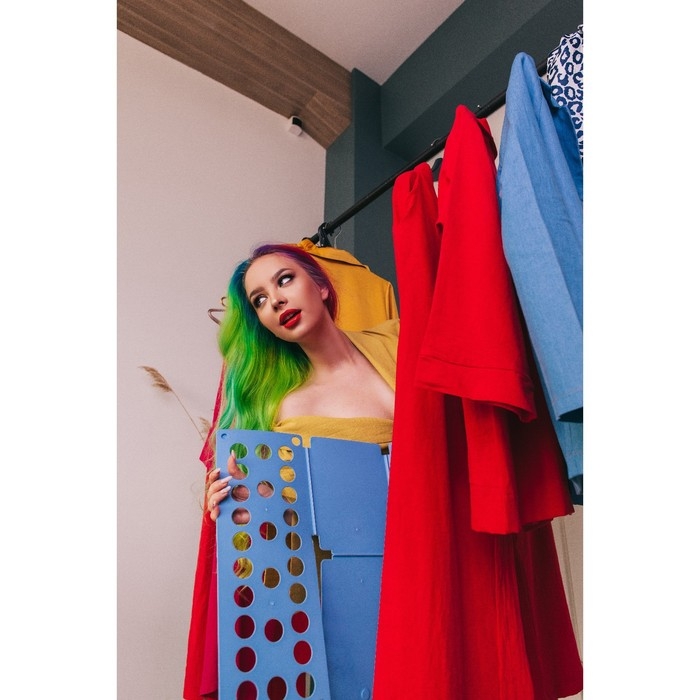 Приспособление для складывания одежды 47,5&times;40 см, цвет серый