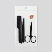 Маникюрный - косметический набор, 3 предмета, цвет чёрный Маникюрный - косметический набор, 3 предмета, цвет чёрный