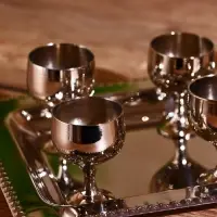 Набор 6 рюмок на подносе 24х17 см