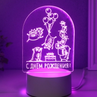 Светильник "Мопсы" LED RGB от сети RISALUX 9,5х11,8х17 см