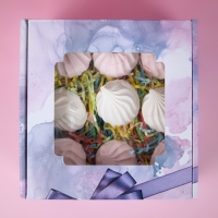 Коробка самосборная, с окном, "Мелодия" 19 х 19 х 9 см