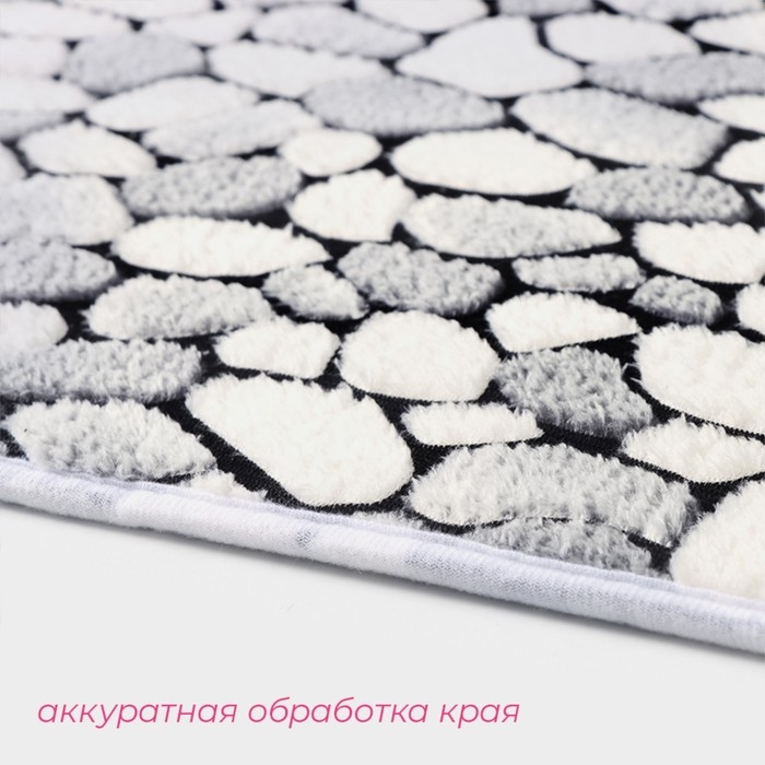 Коврик для ванной и туалета Доляна &laquo;Галька&raquo;, 40&times;60 см