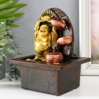 Фонтан настольный от сети "Счастливый хотей со слитком золота" 13х13х20 см