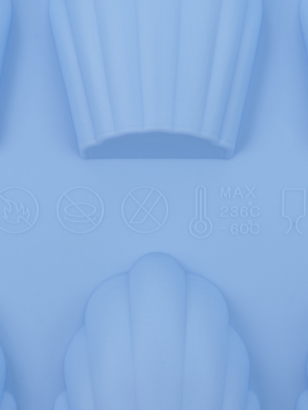 Форма для выпечки Доляна &laquo;Подводный мир. Ракушка&raquo;, силикон, 28&times;17&times;2 см, 9 ячеек (6,7&times;4,5&times;1,3 см), цвет голубой