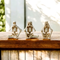 Набор фигурок полистоун TAKE IT EASY &laquo;Скелеты: не вижу, не слышу, не говорю&raquo;, 3 шт., 8&times;6.4 см