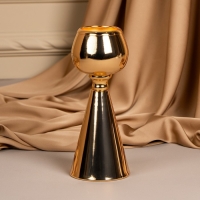 Подсвечник металл на 1 свечу &laquo;Гиацинт&raquo; цвет золото 8 х 8 х 21 см