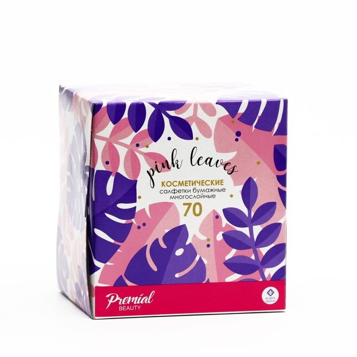 Салфетки &laquo;Premial&raquo; косметические 2-слойные в коробке Нон стоп, 70 шт МИКС