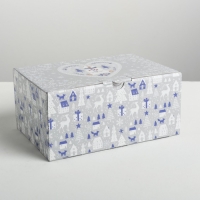 Коробка подарочная новогодняя складная &laquo;Новогодняя&raquo;, 22 х 15 х 10 см, Новый год