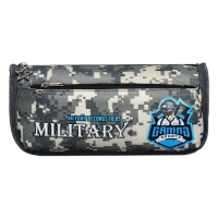 Пенал мягкий 2 отделения, 80 х 210 х 65 мм, объёмный, Calligrata "Миллитари", зелёный