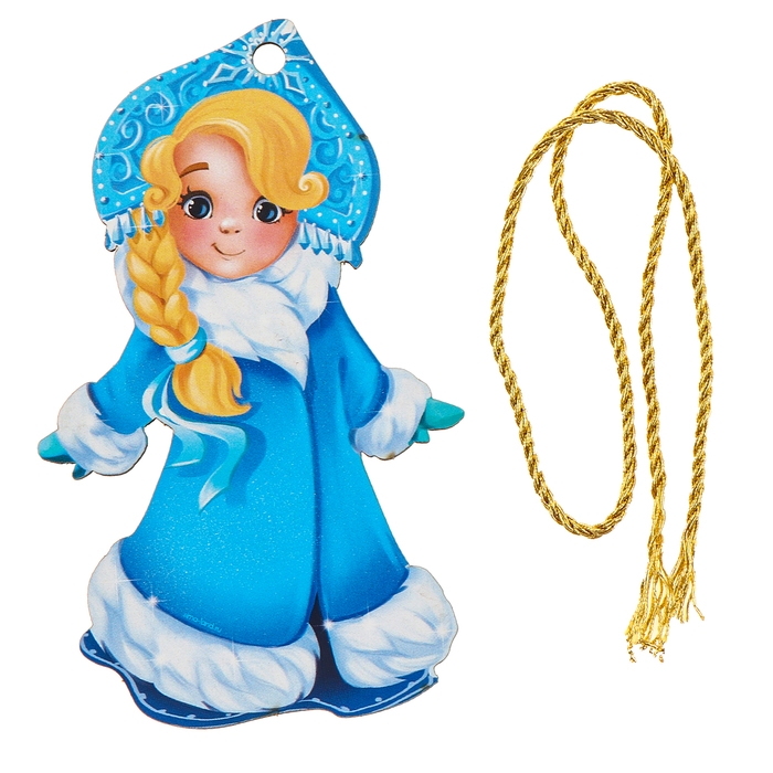 Ёлочная деревянная подвеска &laquo;Новый год! Снегурочка&raquo;