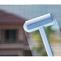 Щётка для окон Raccoon, длина 44 см, велюровая насадка 18,2&times;6,5 см, щётка для одежды 18,2&times;2 см, пластиковая щётка 2&times;14,5 см, силиконовый сгон 18,2 см