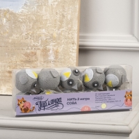 Гирлянда &laquo;Нить&raquo; 2 м с насадками &laquo;Сова&raquo;, IP20, прозрачная нить, 10 LED, батарейки AAх2 (нет в комплекте), свечение тёплое белое