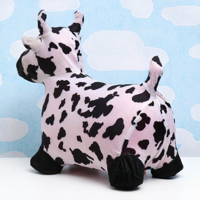 Игрушка - прыгун детская Игрушка - прыгун детская "Коровка" резиновая надувная, 50х27см, в чехле, черно-белая