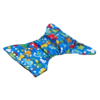 Многоразовый подгузник &laquo;Африка&raquo;, 3-15 кг, угольно-бамбуковая ткань, цвет синий, Крошка Я