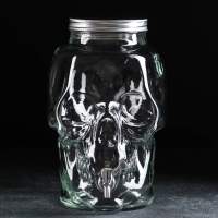 Кувшин стеклянный с краном &laquo;Череп&raquo;, 8,3 л, цвет прозрачный