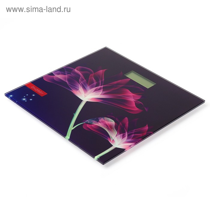 Весы напольные ENERGY EN-419G, электронные, до 180 кг, 1хCR2032, стекло, картинка Весы напольные ENERGY EN-419G, электронные, до 180 кг, 1хCR2032, стекло, картинка "цветы"