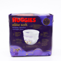 Трусики-подгузники ночные Huggies Elite soft (6-11кг) 23шт. Трусики-подгузники ночные Huggies Elite soft (6-11кг) 23шт.