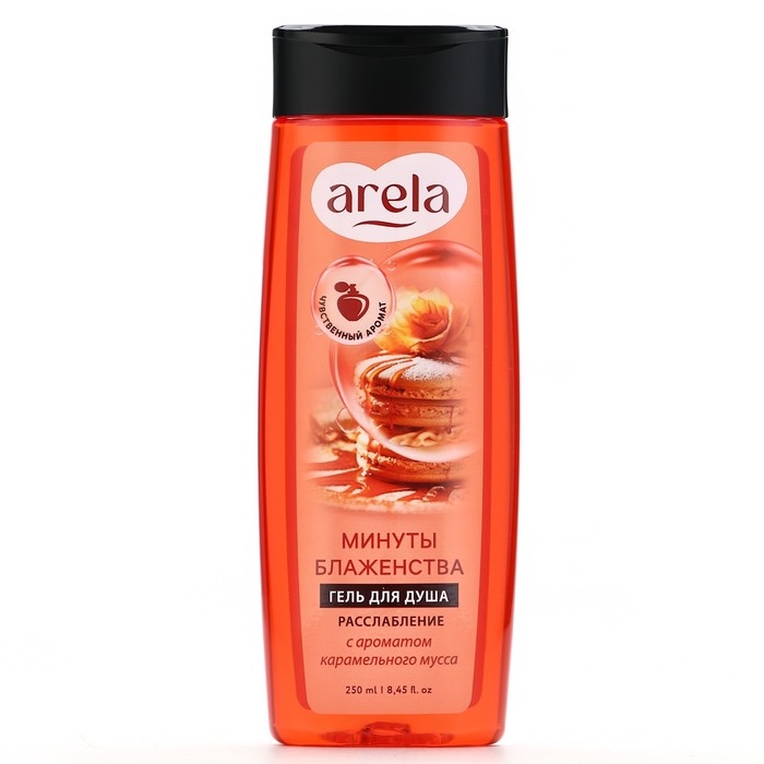 Гель для душа женский «Минуты блаженства», 250 мл, аромат карамельного мусса, ARELA Гель для душа женский «Минуты блаженства», 250 мл, аромат карамельного мусса, ARELA