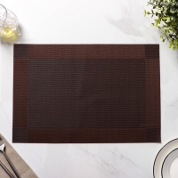 Салфетки сервировочные на стол Доляна &laquo;Шахматы&raquo;, 45&times;30 см, 4 шт, цвет коричневый