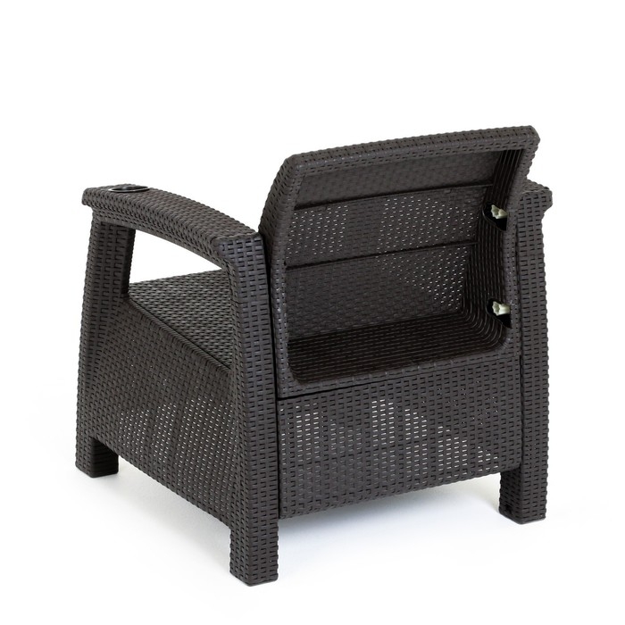 Набор садовой мебели Набор садовой мебели "Ротанг": диван, два кресла, стол квадратный, коричневого цвета