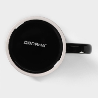 Кружка керамическая Доляна «Классика», 390 мл, цвет чёрный Кружка керамическая Доляна «Классика», 390 мл, цвет чёрный