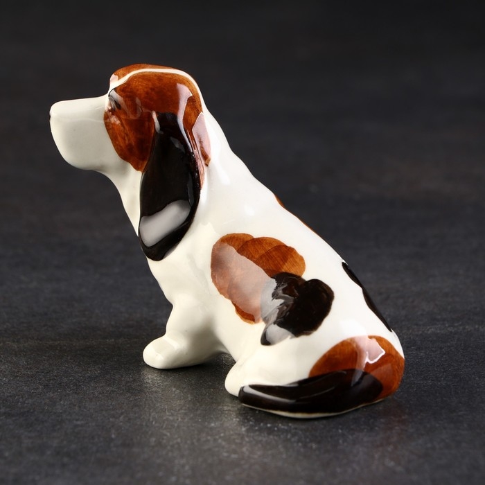 Статуэтка фарфоровая &laquo;Бассет-хаунт&raquo;, 7 см, авторская роспись