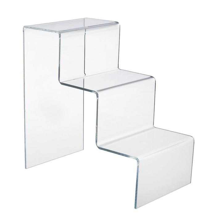 Горка 3 ступеньки 12×21×21 см, оргстекло 3 мм, В ЗАЩИТНОЙ ПЛЁНКЕ Горка 3 ступеньки 12×21×21 см, оргстекло 3 мм, В ЗАЩИТНОЙ ПЛЁНКЕ