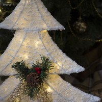 Светодиодная фигура «Ёлка» 40 × 50 × 10 см, металл, текстиль, 220 В, свечение тёплое белое Светодиодная фигура «Ёлка» 40 × 50 × 10 см, металл, текстиль, 220 В, свечение тёплое белое