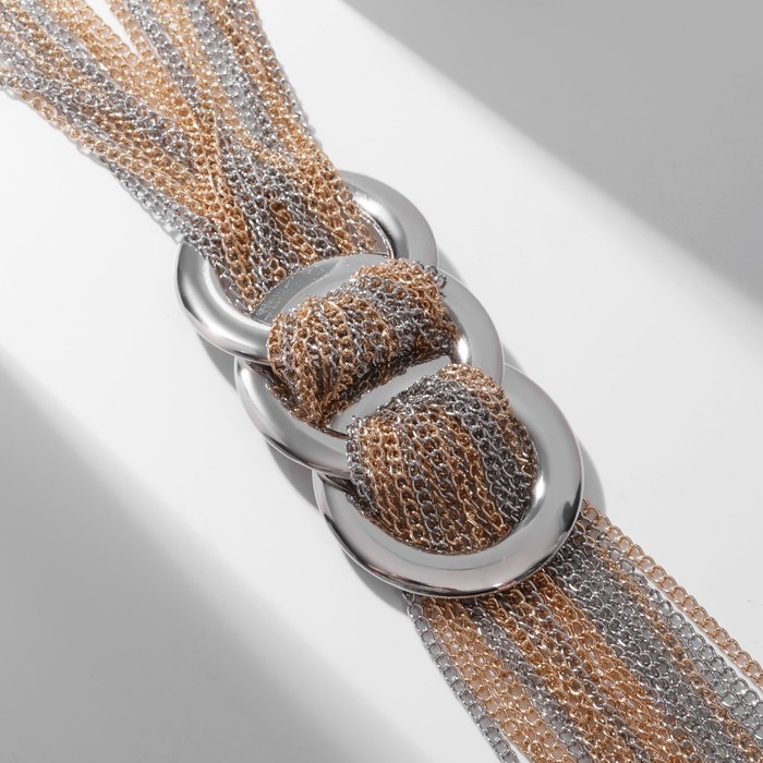 Колье «Авангард» водопад нитей, цвет серебряно-золотой, 56 см Колье «Авангард» водопад нитей, цвет серебряно-золотой, 56 см