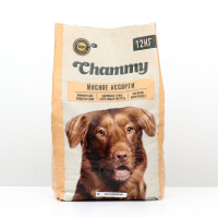 Сухой корм Chammy для собак крупных пород, мясное ассорти, 12 кг