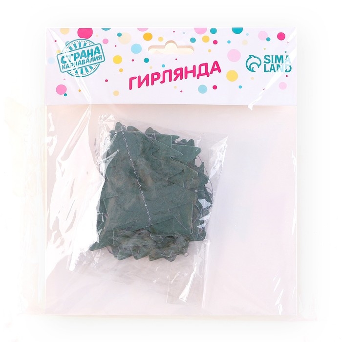 Новый год! Гирлянда «Ёлочки», длина 4 м, цвет зелёный Новый год! Гирлянда «Ёлочки», длина 4 м, цвет зелёный